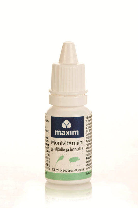 MAXIM MONIVITAMIINILIUOS LINNUILLE JA JYRSIJÖILLE 15 ML