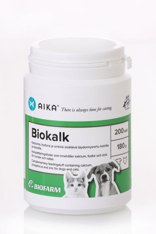 AIKA BIOKALK KOIRILLE JA KISSOILLE 200 TABLETTIA