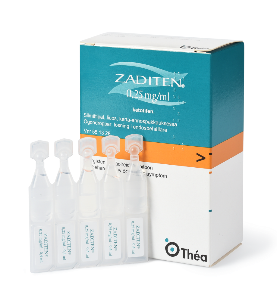 ZADITEN 0,25 mg/ml silmätipat, liuos, kerta-annospakkaus 20x0,4 ml