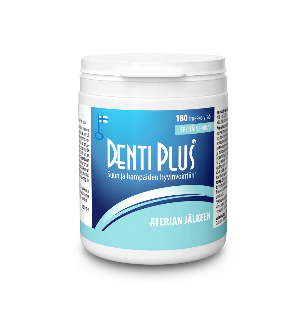 DENTIPLUS ERITTÄIN RAIKAS IMESKELTÄVÄ TABLETTI 180 TABLETTIA