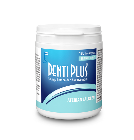 DENTIPLUS ERITTÄIN RAIKAS IMESKELTÄVÄ TABLETTI 180 TABLETTIA