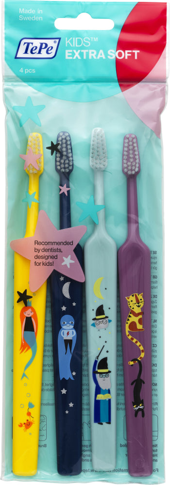 TEPE Kids Extrasoft hammasharja yli 3-vuotiaille 4 kpl