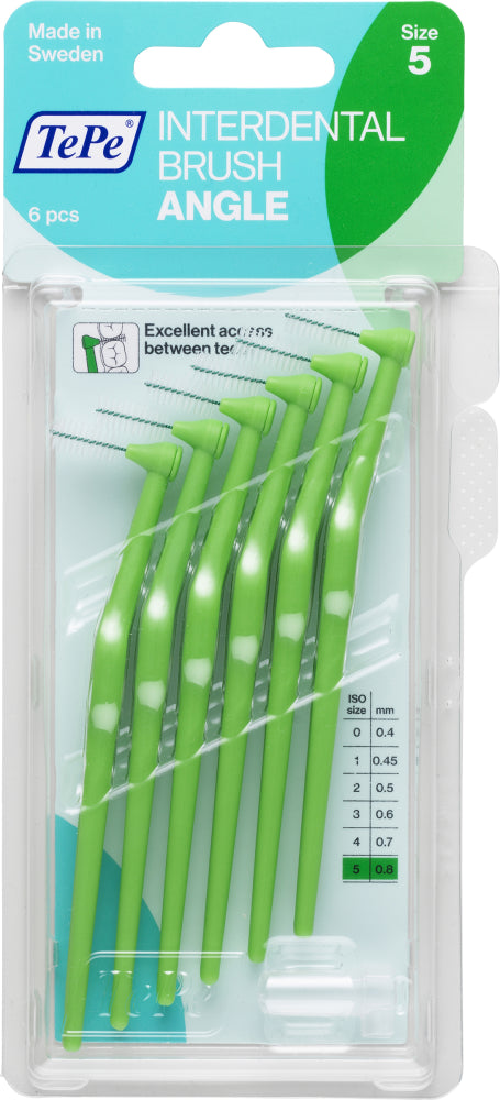 TEPE Angle 0,8 mm vihreä hammasväliharja 6 kpl