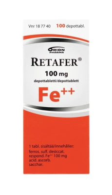 RETAFER 100 mg depottabletti  100 tablettia