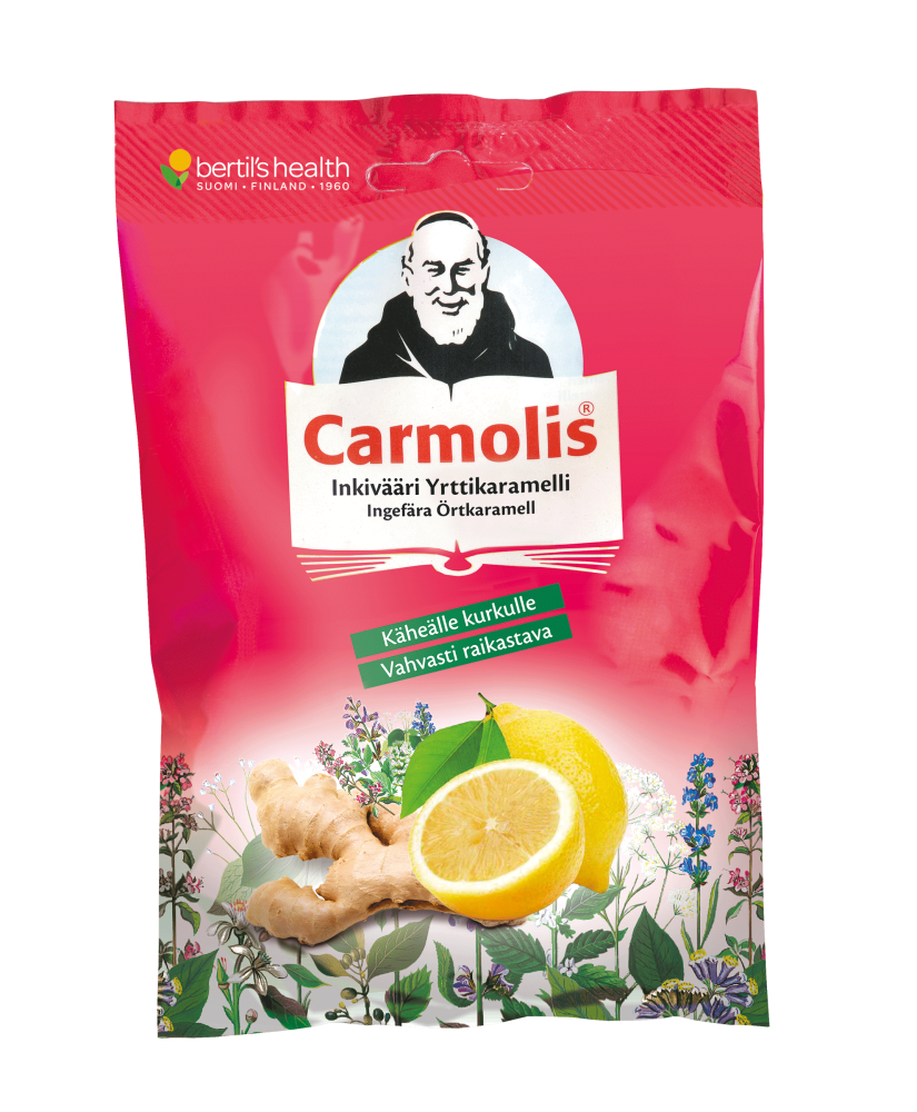 CARMOLIS YRTTIKARAMELLI INKIVÄÄRI 72 G