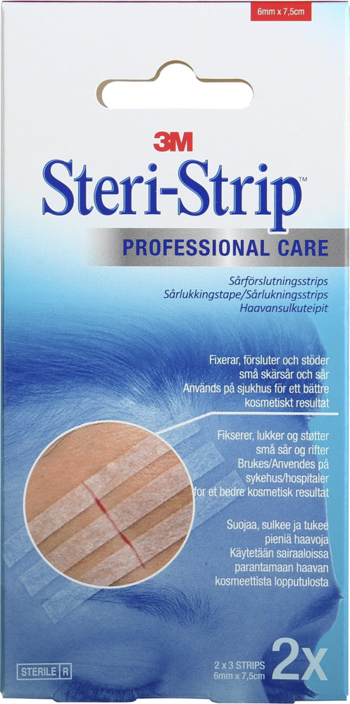 3M STERI-STRIP HAAVANSULKUTEIPPI 6MMX7,5CM 6 KPL