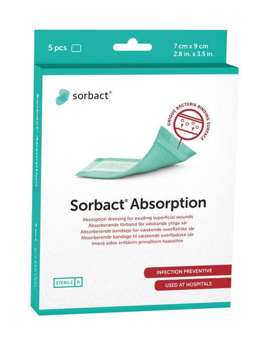 SORBACT Absorption haavatyyny 7 cm x 9 cm 5 kpl