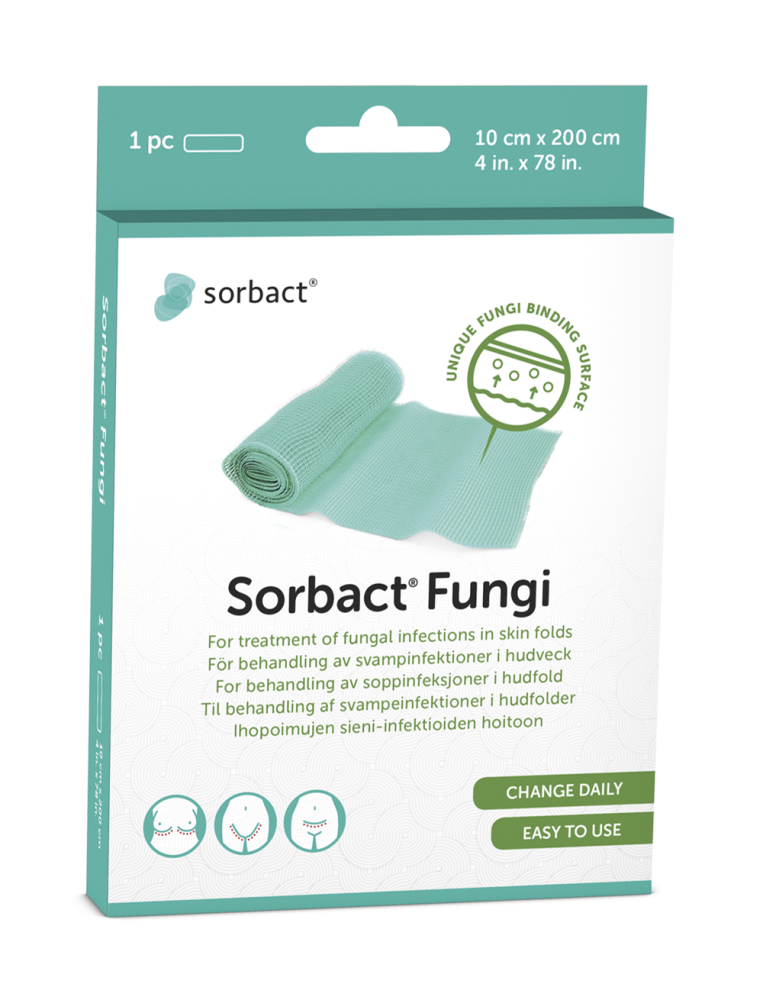 SORBACT Fungi sienimikrobeja sitova sidos 10 cm x 200 cm 1 kpl