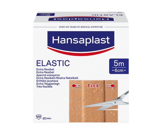 HANSAPLAST Elastic kangaslaastari 5 m x 6 cm, leikattava