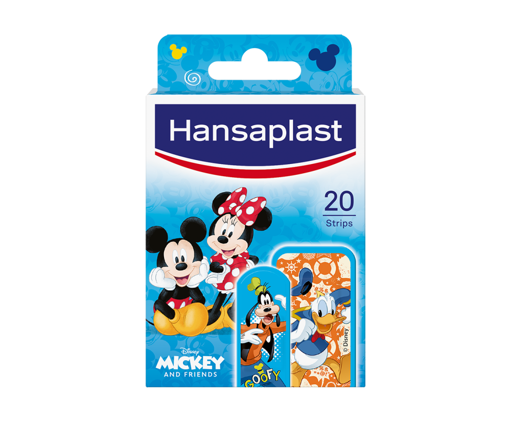 HANSAPLAST Mickey & friends kuvioitu laastari 20 kpl