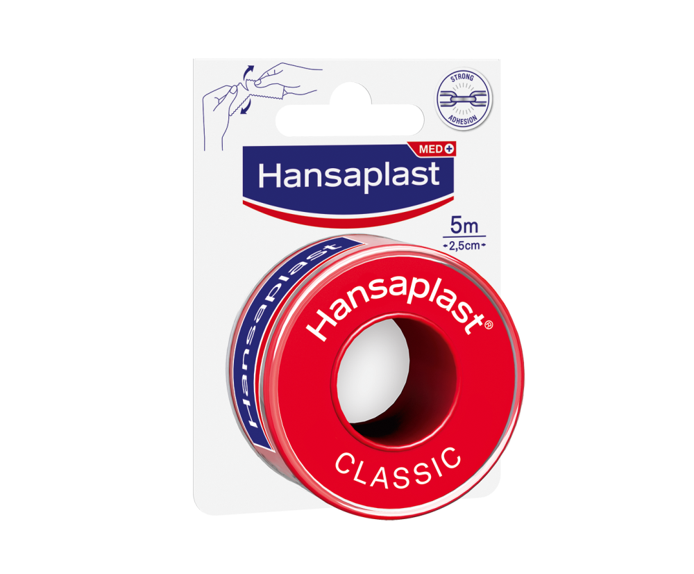 HANSAPLAST Classic kiinnitysteippi 5 m x 2,5 cm 1 kpl