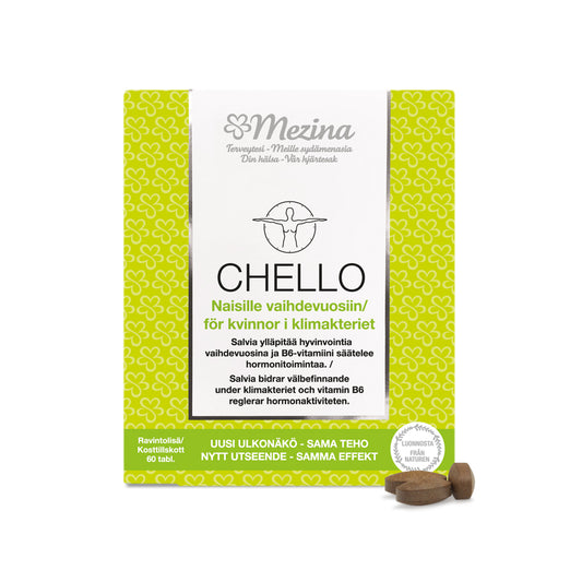CHELLO + B6-vitamiini ravintolisä naisille 60 tablettia