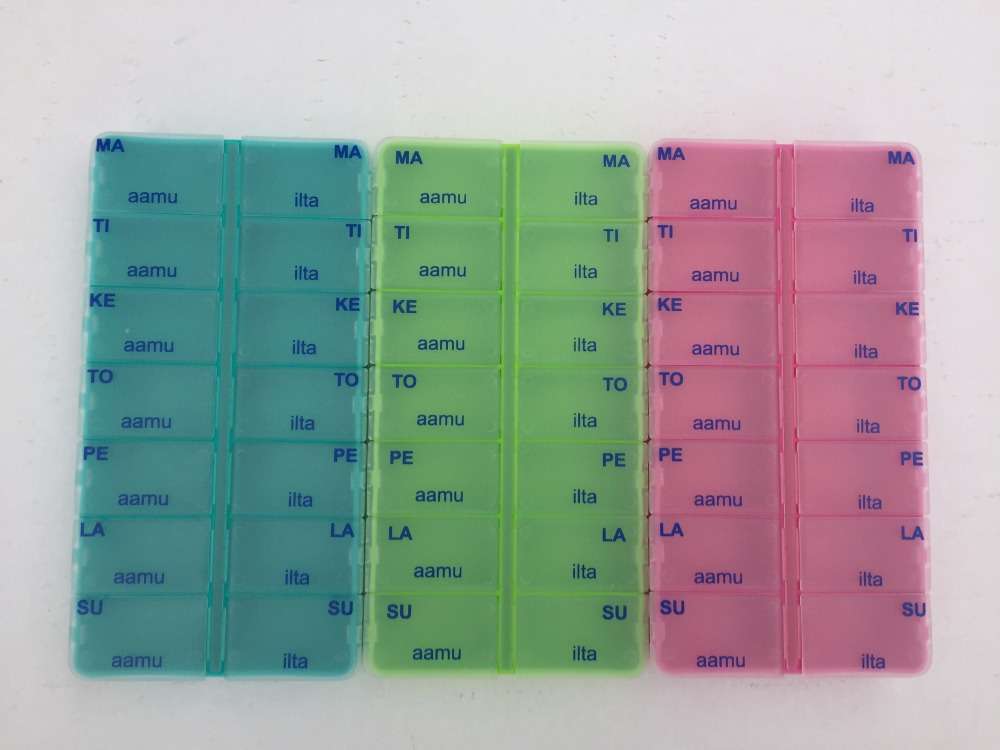 TERVEYSTUTKA 2x7 viikkodosetti 1 kpl