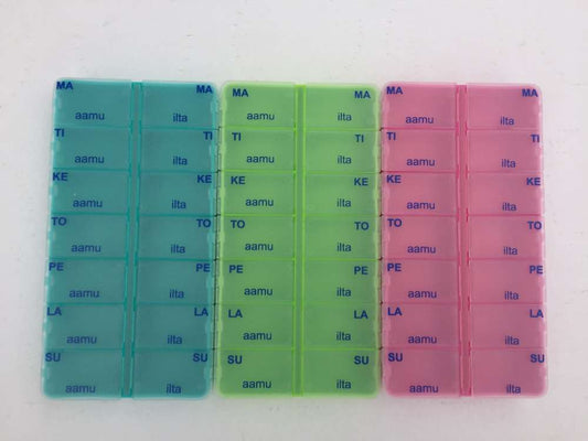 TERVEYSTUTKA 2x7 viikkodosetti 1 kpl