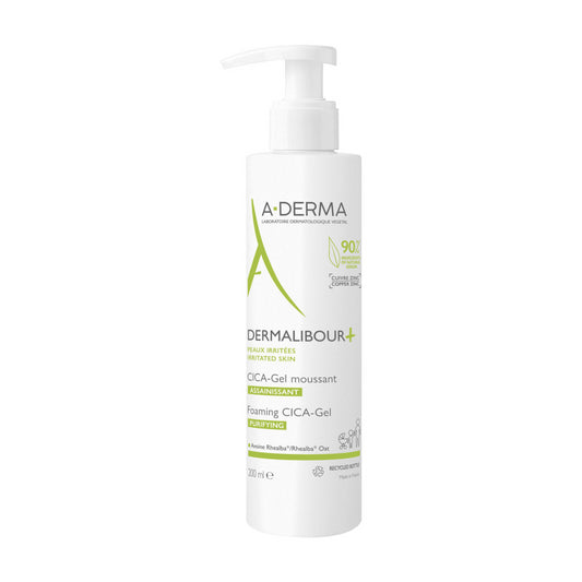 A-DERMA Dermalibour + CICA-cleanser puhdistusgeeli ärtyneelle iholle 200 ml