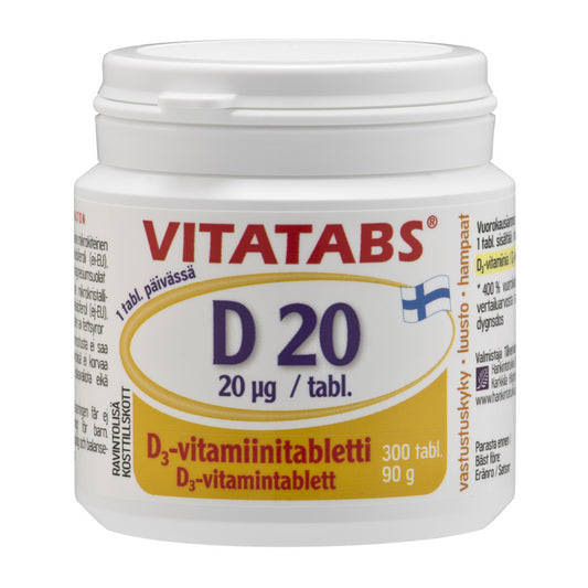 VITATABS D20 300 tablettia
