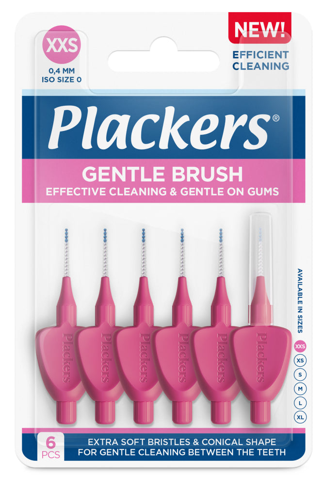 PLACKERS Gentle Brush XXS 0.4 mm hammasväliharja 6 kpl