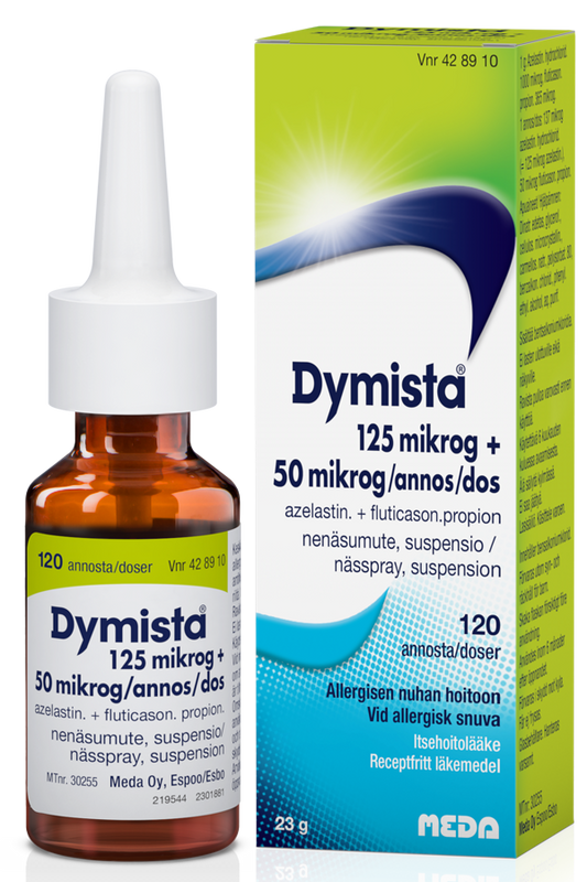 DYMISTA 50 mikrog/annos/125 mikrog nenäsumute, susp 120 annosta