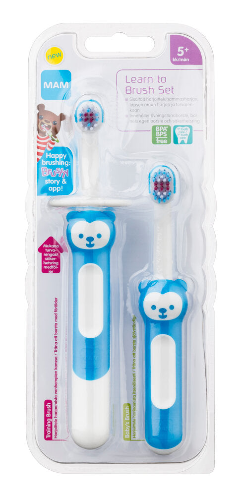 AINU Mam Learn To Brush Set 5 kk+ hammasharjapakkaus 1 kpl