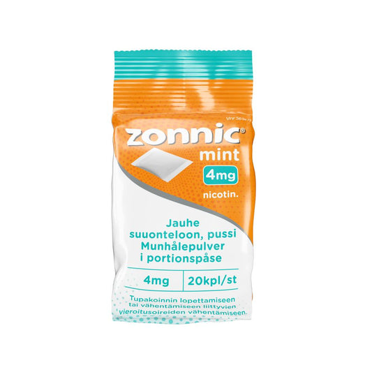 ZONNIC MINT 4 mg jauhe suuonteloon, pussi 20 kpl