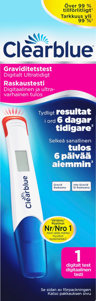 CLEARBLUE digital Ultra Early raskaustesti 1kpl