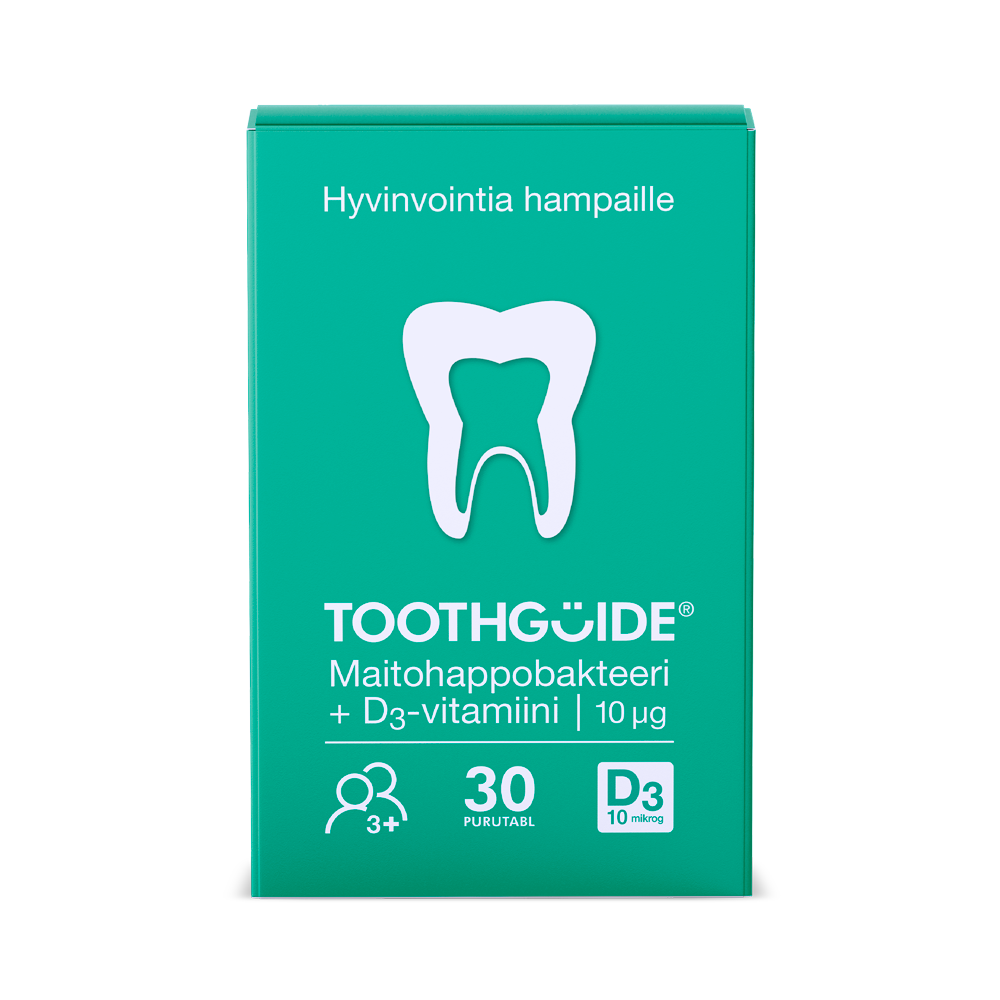 TOOTHGUIDE aikuiset + lapset maitohappobakteerivalmiste 30 purutablettia