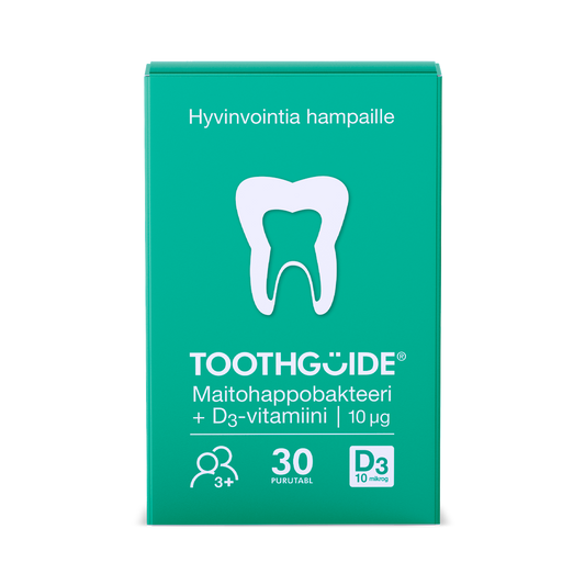 TOOTHGUIDE aikuiset + lapset maitohappobakteerivalmiste 30 purutablettia