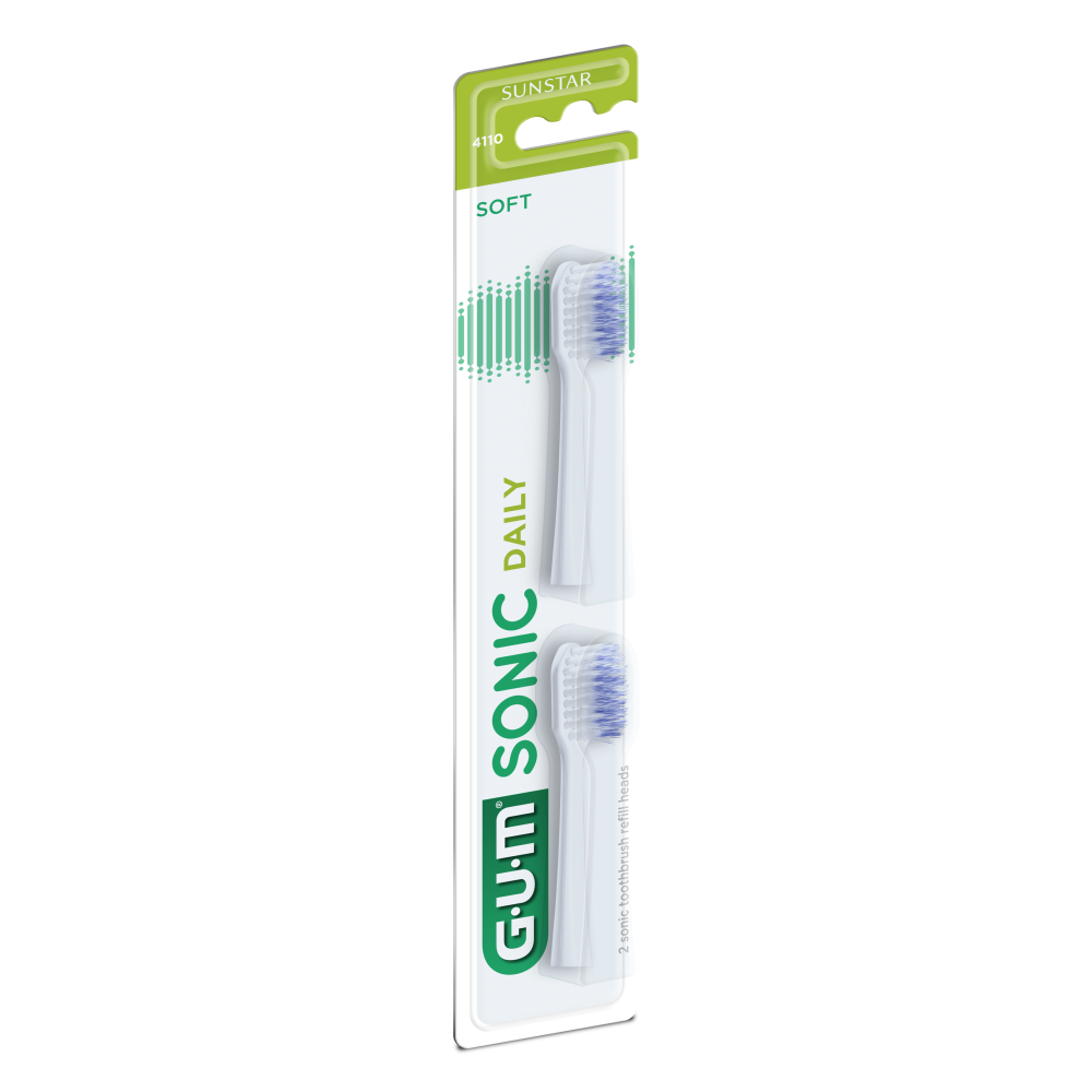 GUM Sonic Daily vaihtoharjaspäät 2 kpl