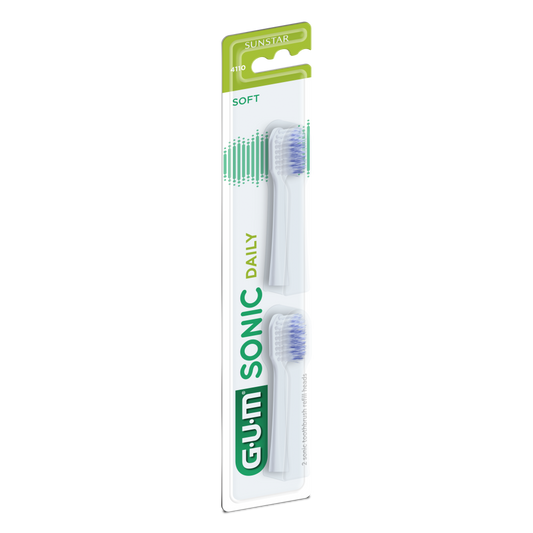GUM Sonic Daily vaihtoharjaspäät 2 kpl