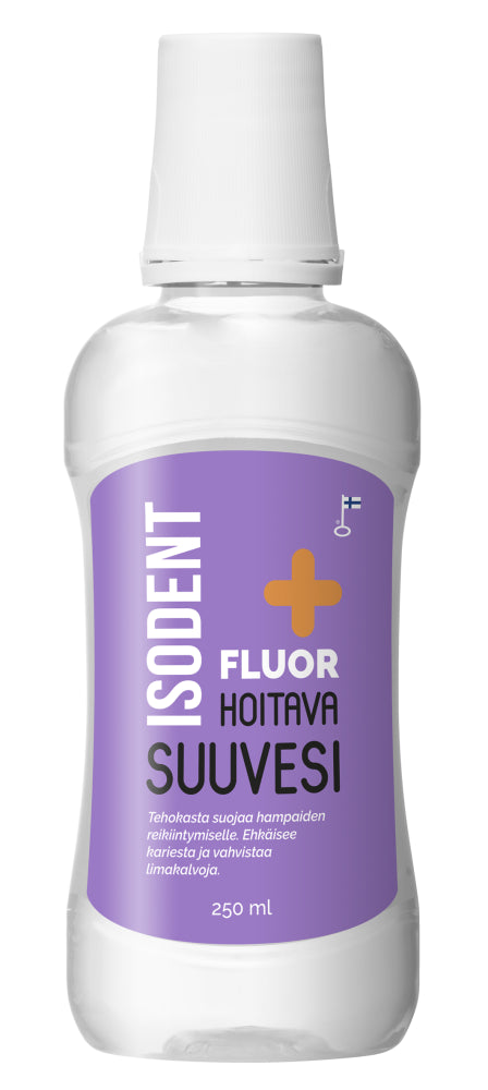 ISODENT Fluor+ hoitava suuvesi 250 ml