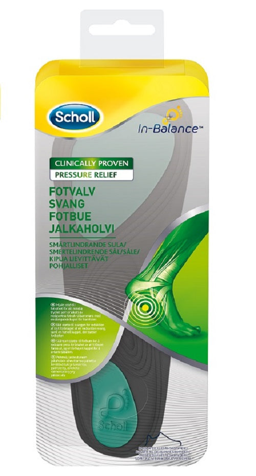 SCHOLL In-Balance Pain Relief pohjalliset, jalkaholvi, koko S, 37-39,5 1 pari