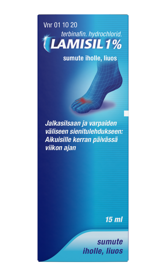 LAMISIL 10 mg/ml sumute iholle, liuos 15 ml