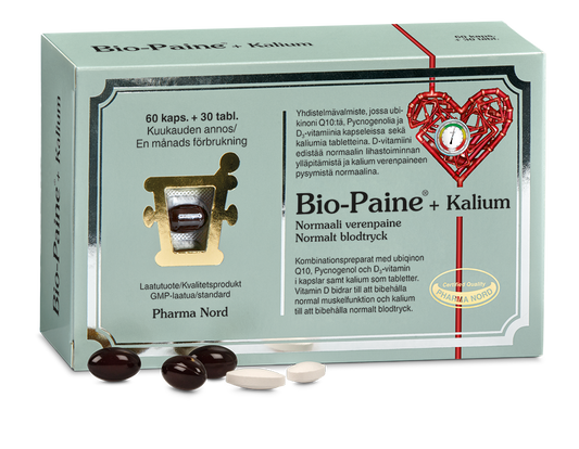 BIO-Paine + kalium ravintolisä 60 + 30 tablettia