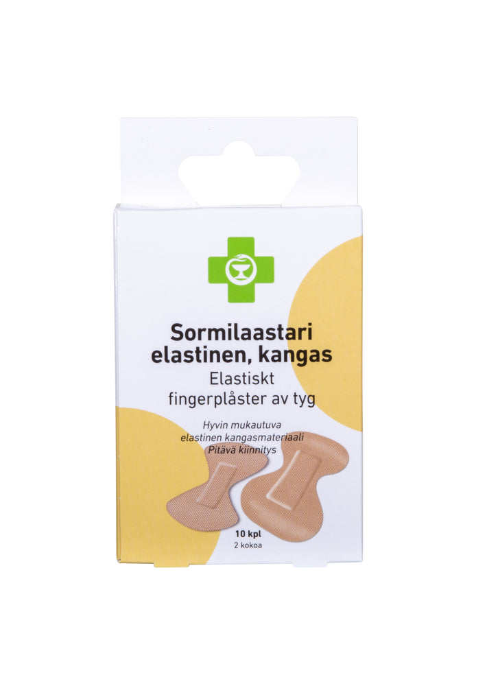 APTEEKKI Sormilaastari elastinen, kangas 10 kpl