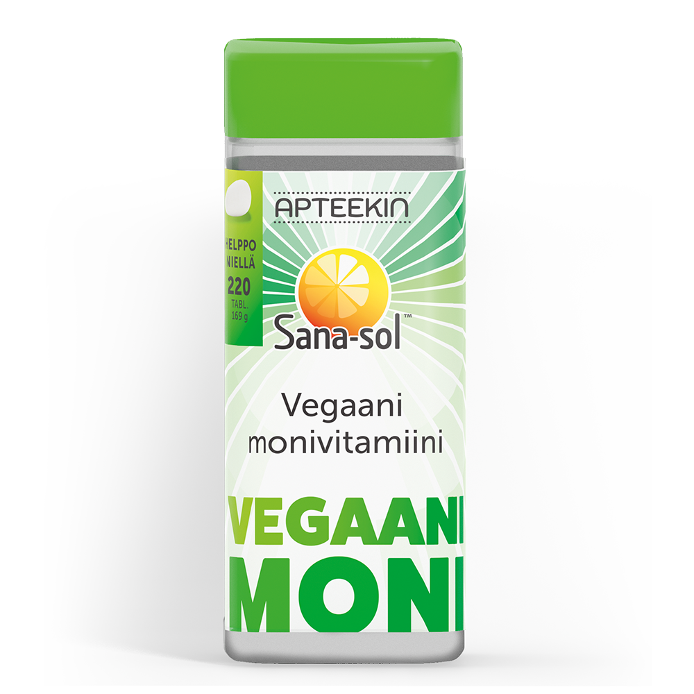 APTEEKIN Sana-sol vegaani monivitamiini 220 tabl.