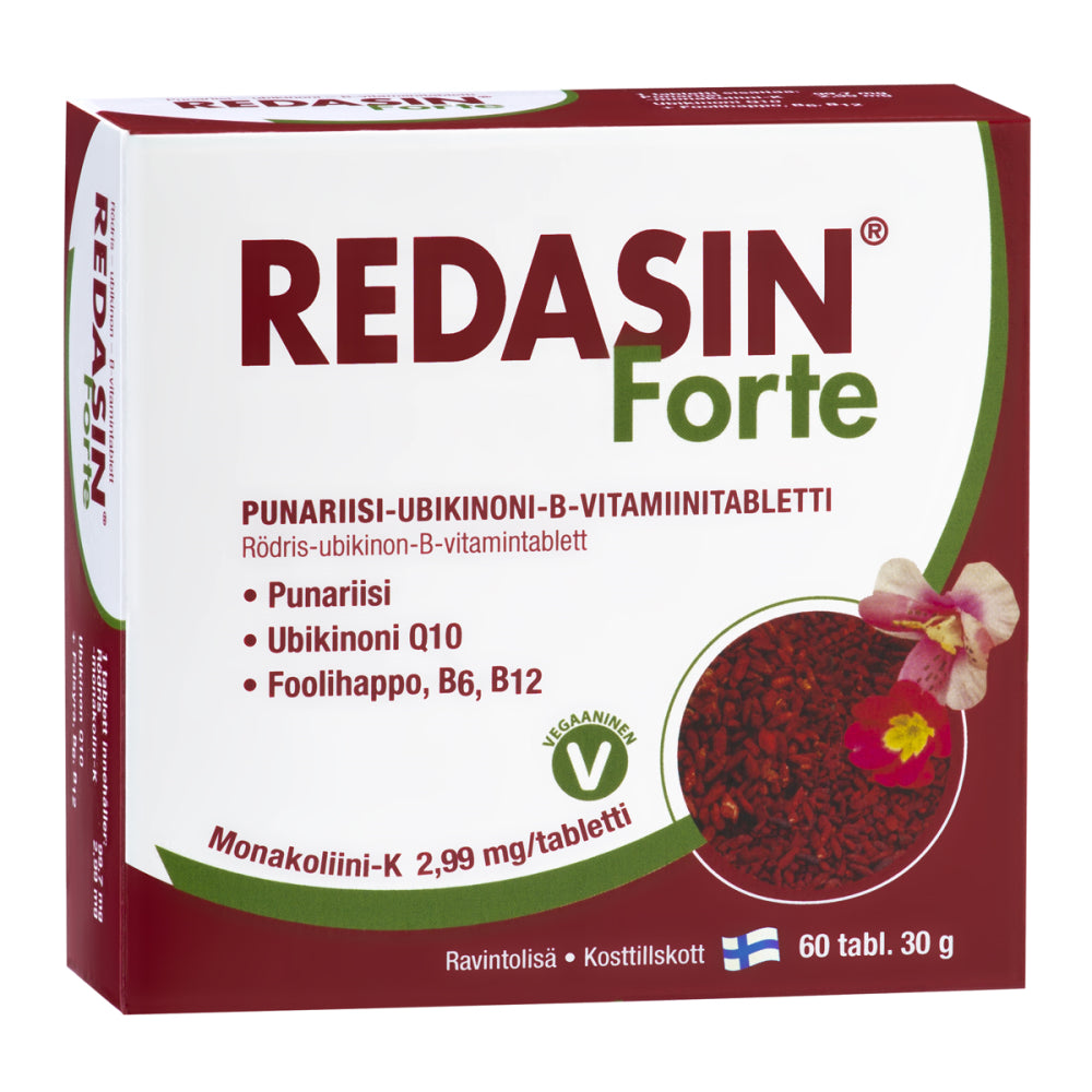 REDASIN Forte punariisi - ubikinoni - B-vitamiinitabletti 60 tabl.