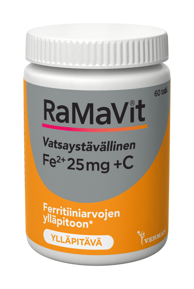 RAMAVIT Rauta 25 mg nieltävä tabletti 60 kpl