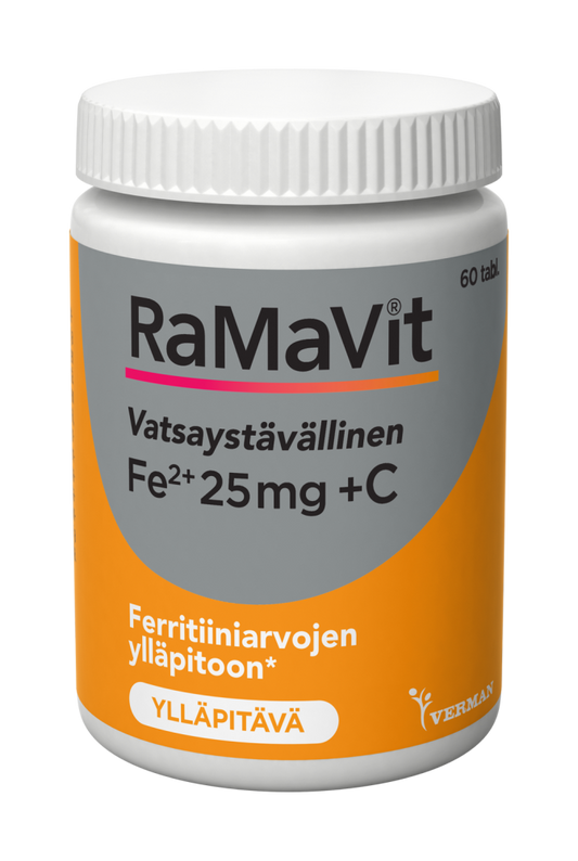RAMAVIT Rauta 25 mg nieltävä tabletti 60 kpl