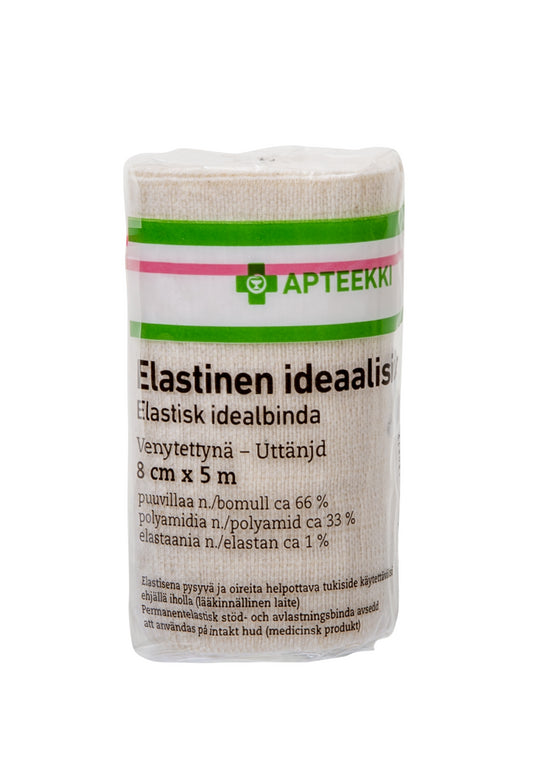 APTEEKKI Ideaaaliside elastinen 8 cm x 5 m 1 kpl