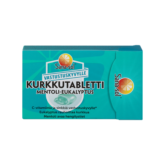 SANA-SOL Mentoli-eukalytus kurkkutabletti sokeriton imeskelytabletti 16 kpl