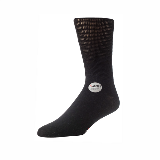 VENDI Froteepohjainen hopeakuitusukka diabeetikoille musta, koko 40-42 1 pari