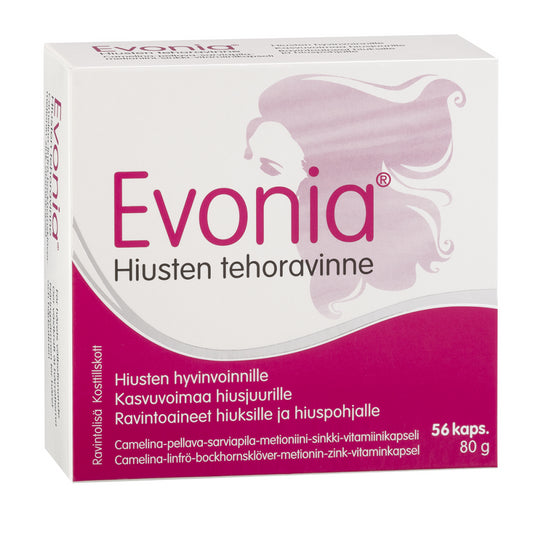 EVONIA Hiusten tehoravinne kapselit 56 kpl