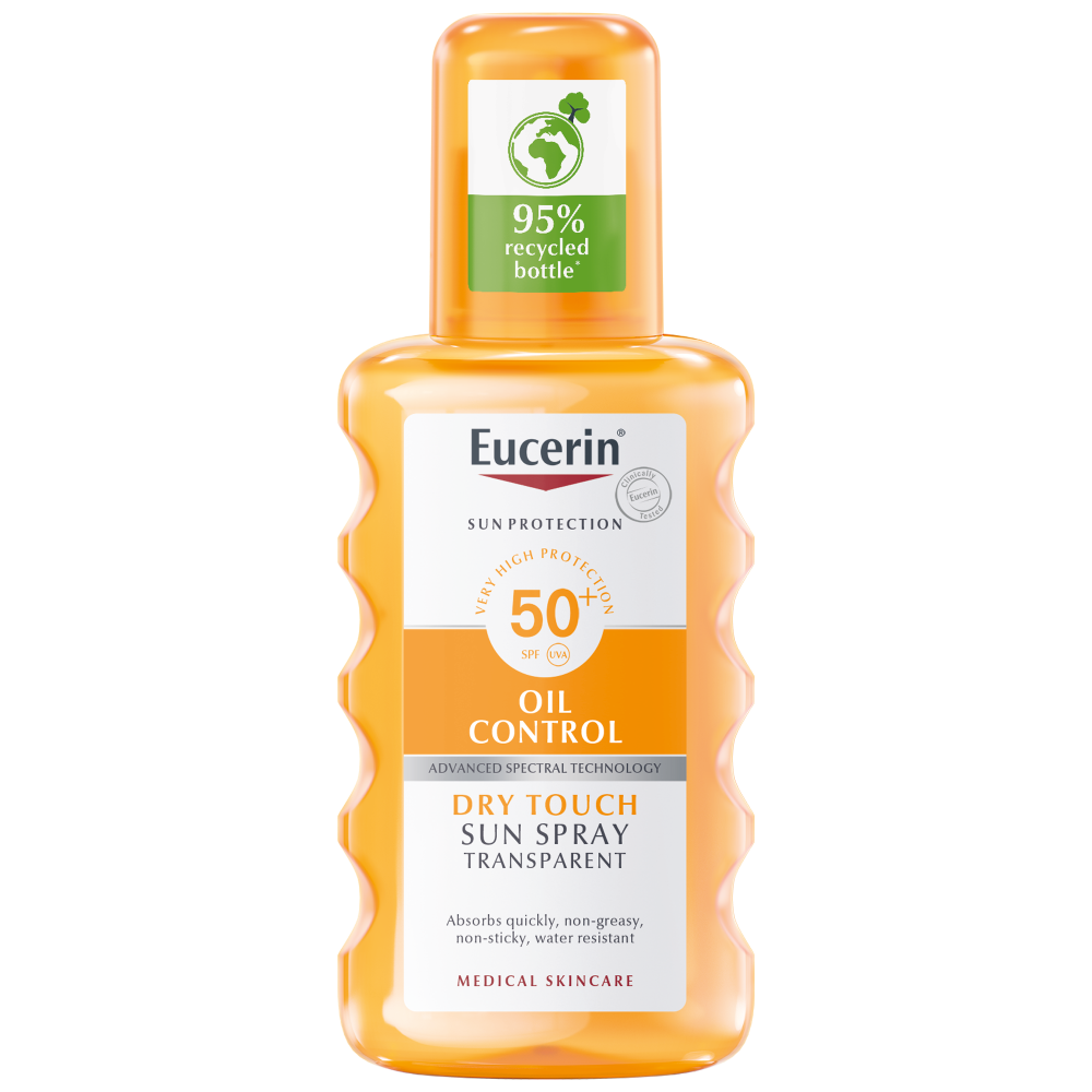 EUCERIN Sun spray transparent SPF50 aurinkosuojasuihke vartalolle 200 ml