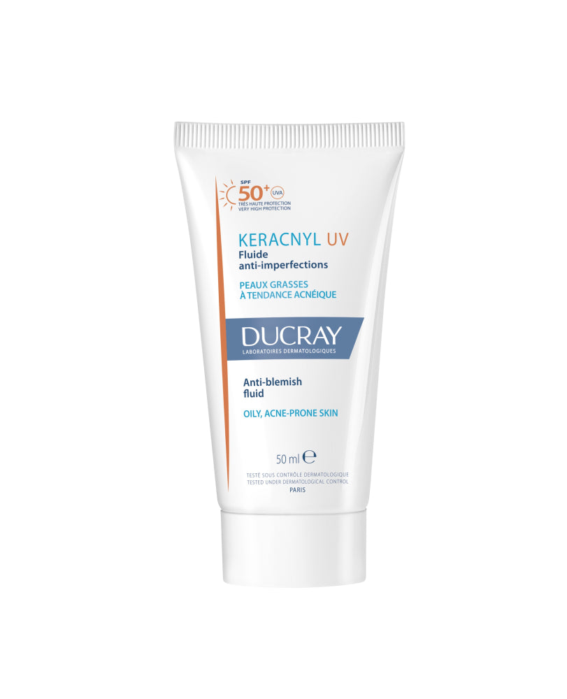 DUCRAY Keracnyl UV50+ aurinkosuojavoide epäpuhtaalle iholle 50 ml