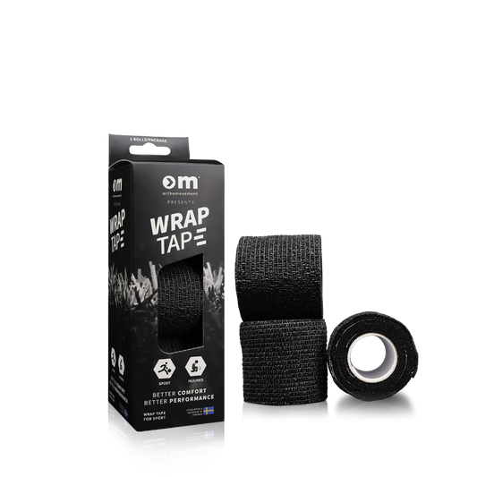 OM WRAP Tape 5 cm x 4,5 m musta suojateippi 3 kpl