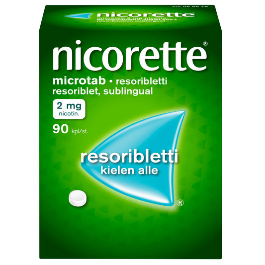 NICORETTE MICROTAB 2 mg resoribletti 90 kpl