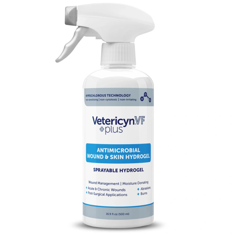 VETERICYN+ VF Hydrogel wound & skin geelisuihke haavoille eläimille 500 ml