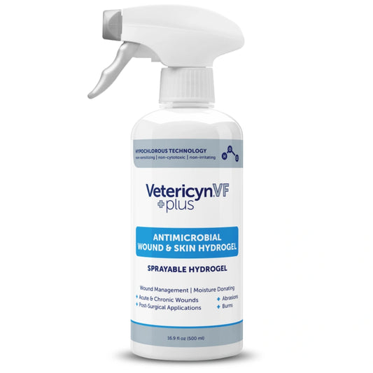 VETERICYN+ VF Hydrogel wound & skin geelisuihke haavoille eläimille 500 ml