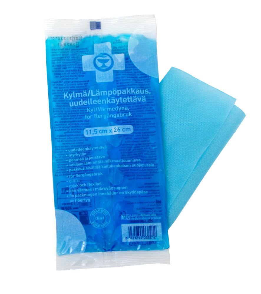 APTEEKKI Kylmä/lämpöpakkaus uudelleen käytettävä 11,5 x 26cm 1 kpl