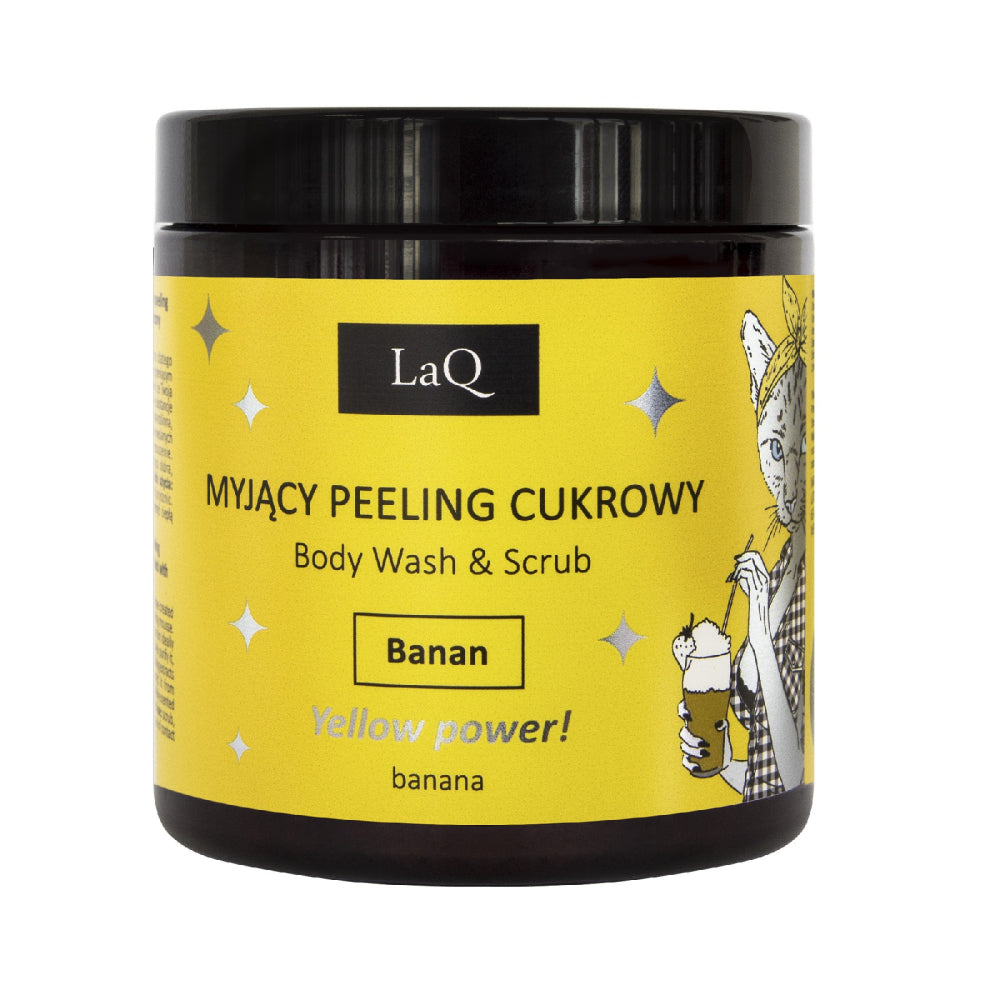 LAQ Banana Body Wash & Scrub pesu- ja kuorintavaahto 220 g